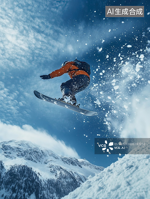 【AI数字艺术】滑雪海报图片素材