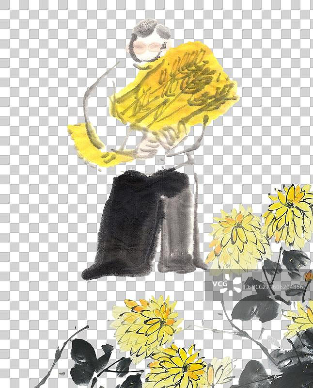 水墨画 手绘 高雅 中国画 丰收 麦子图片素材