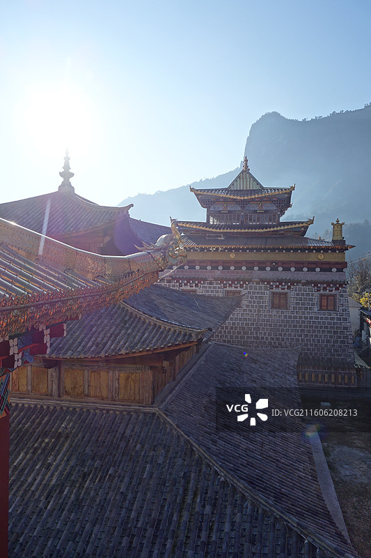 云南省怒江州贡山县G219国道丙中洛镇：东风村普化寺图片素材