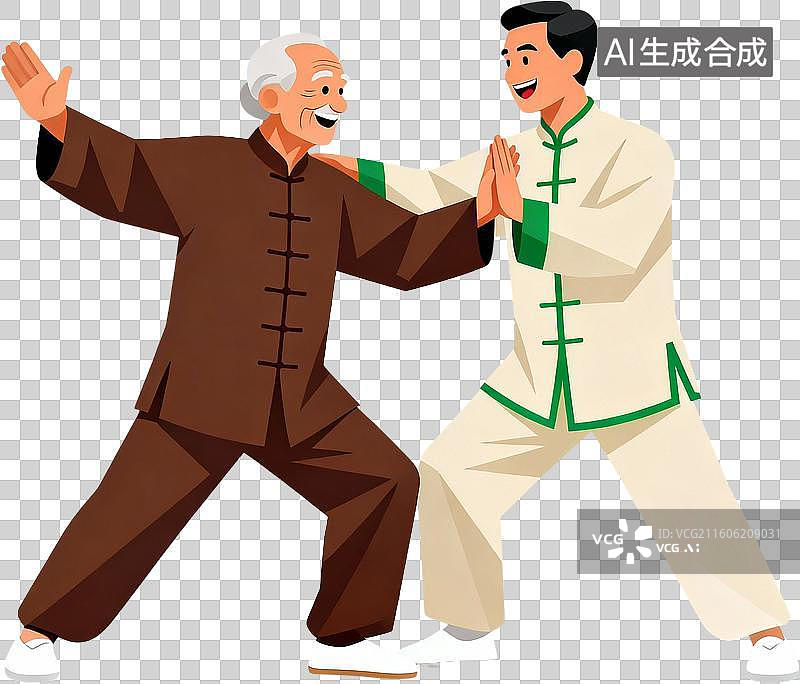 【AI数字艺术】扁平卡通插画人物父亲节爸爸和孩子开心的玩耍快乐亲子时光插画元素免抠图形图片素材