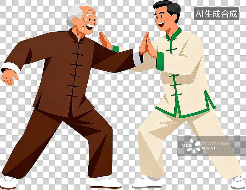 【AI数字艺术】扁平卡通插画人物父亲节爸爸和孩子开心的玩耍快乐亲子时光插画元素免抠图形图片素材