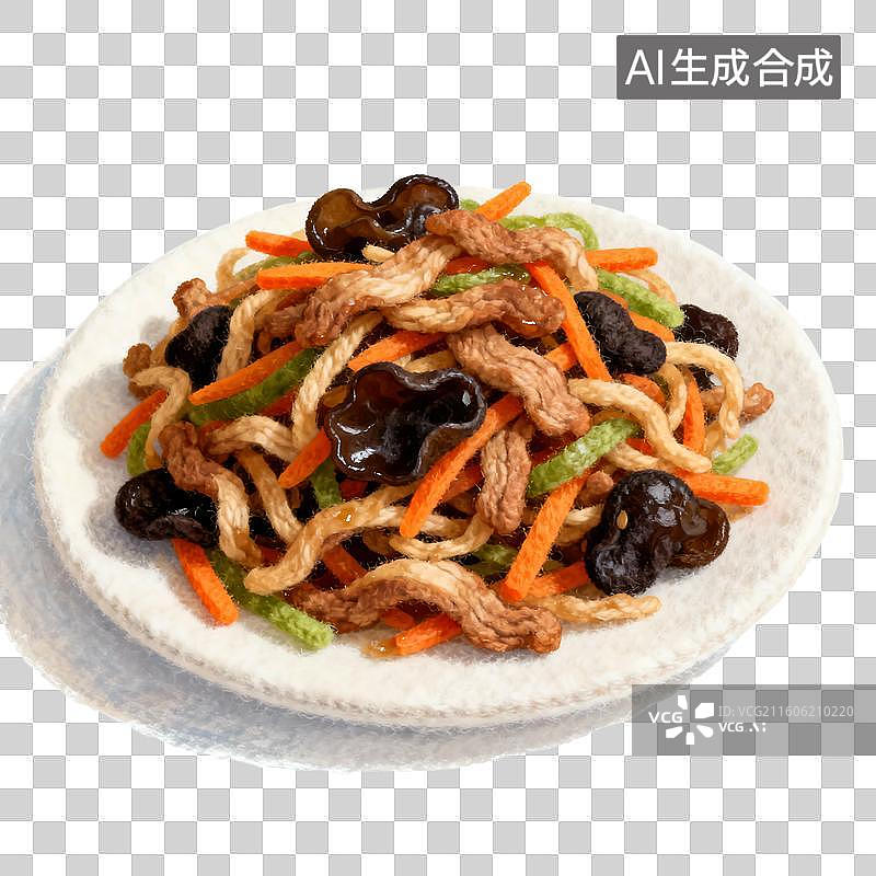 【AI数字艺术】可爱温馨毛毡风格年夜饭美食元素图片素材