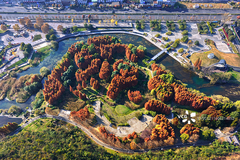 贵阳花溪十里河滩暮秋初冬色彩斑斓景色如画充满诗意与生机的地方图片素材