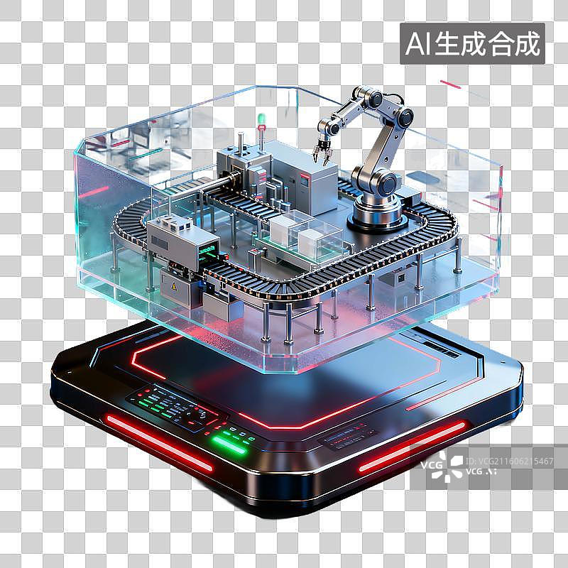 【AI数字艺术】蓝色半透明磨砂玻璃质感科技元素图片素材