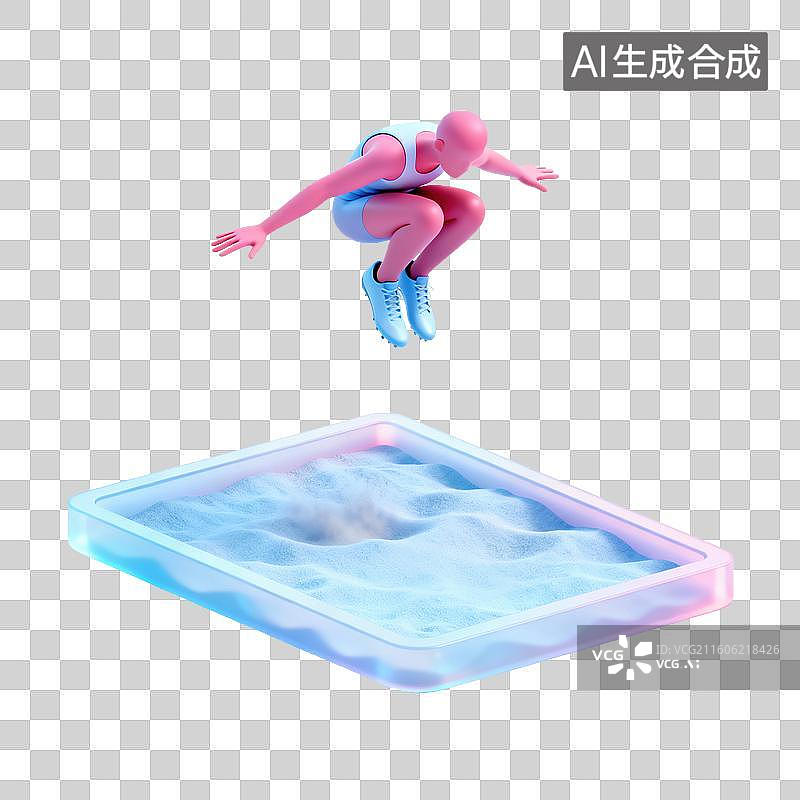 【AI数字艺术】跳远-三级跳-体育运动项目图片素材