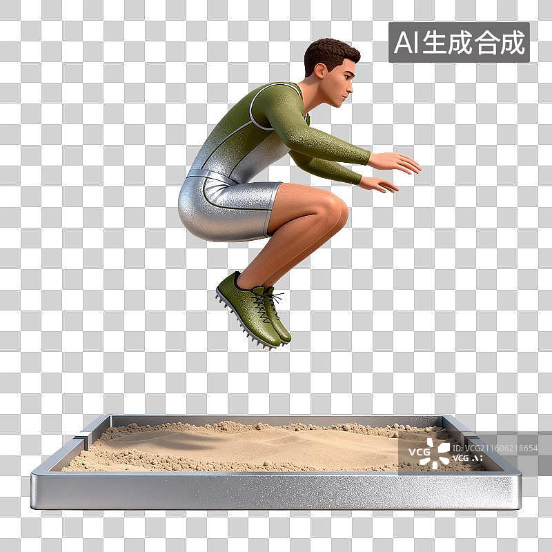 【AI数字艺术】跳远-三级跳-体育运动项目图片素材