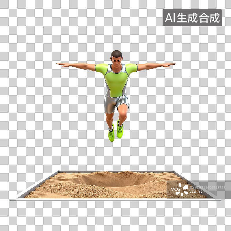 【AI数字艺术】跳远-三级跳-体育运动项目图片素材
