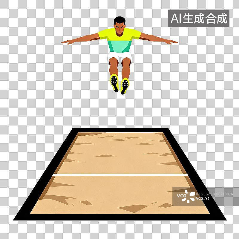 【AI数字艺术】跳远-三级跳-体育运动项目图片素材
