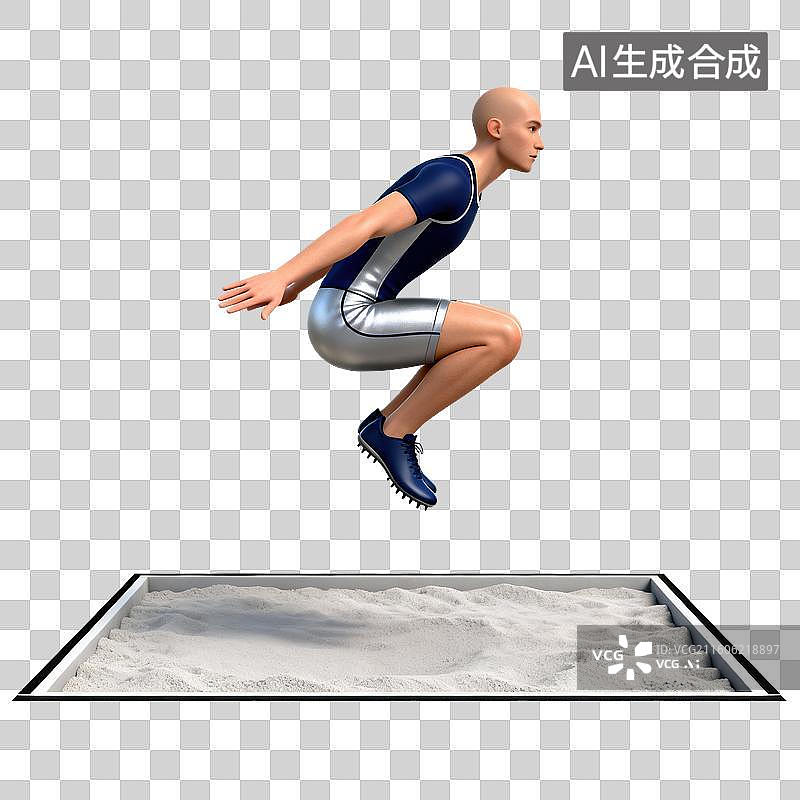 【AI数字艺术】跳远-三级跳-体育运动项目图片素材