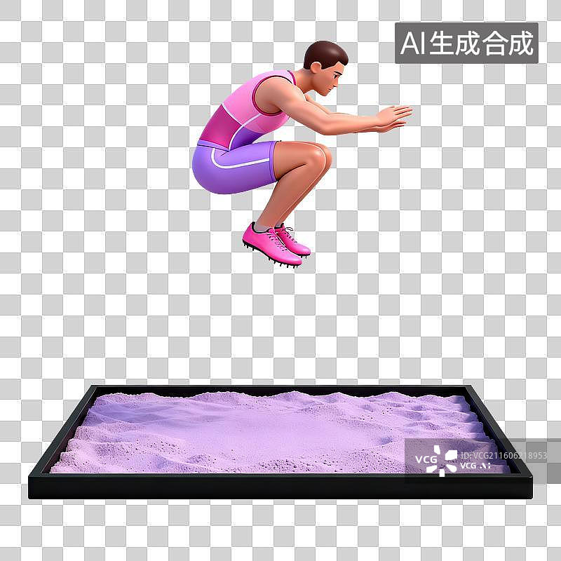 【AI数字艺术】跳远-三级跳-体育运动项目图片素材
