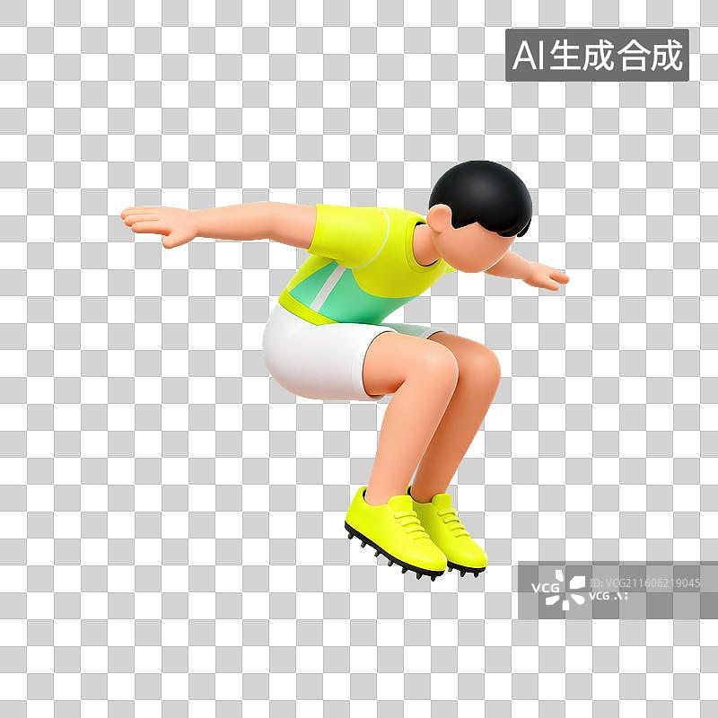 【AI数字艺术】跳远-三级跳-体育运动项目图片素材