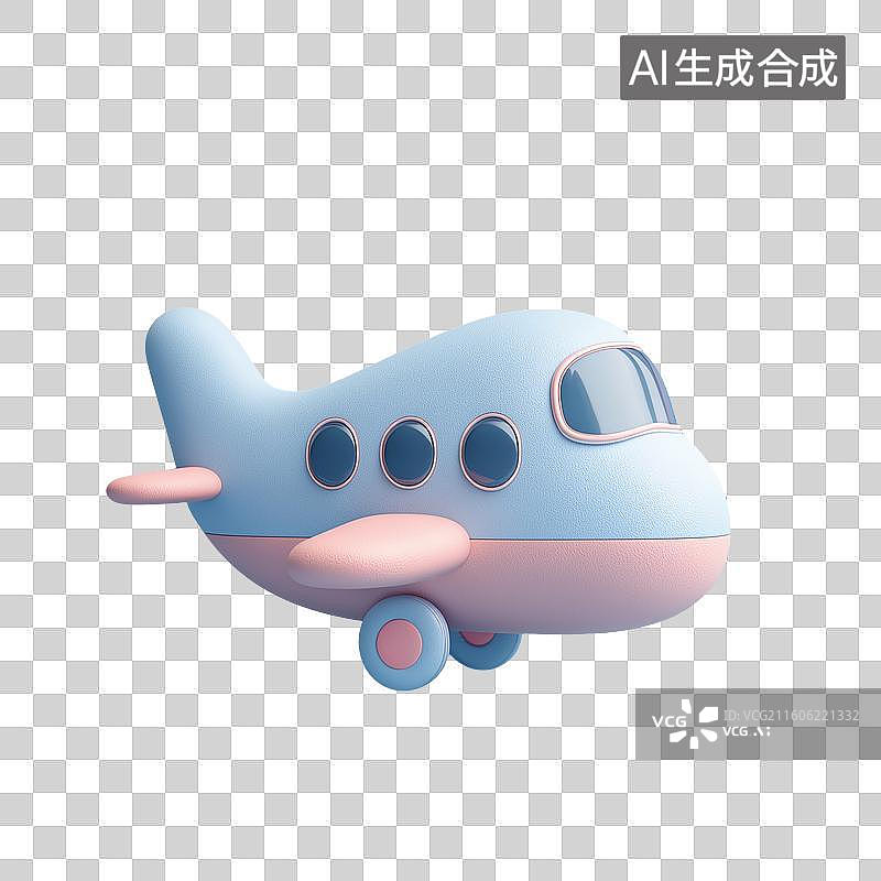 【AI数字艺术】卡通小飞机图片素材