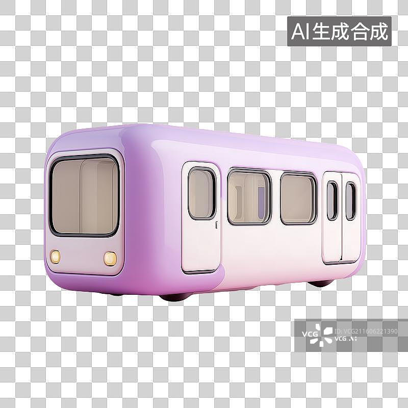 【AI数字艺术】卡通地铁车图片素材