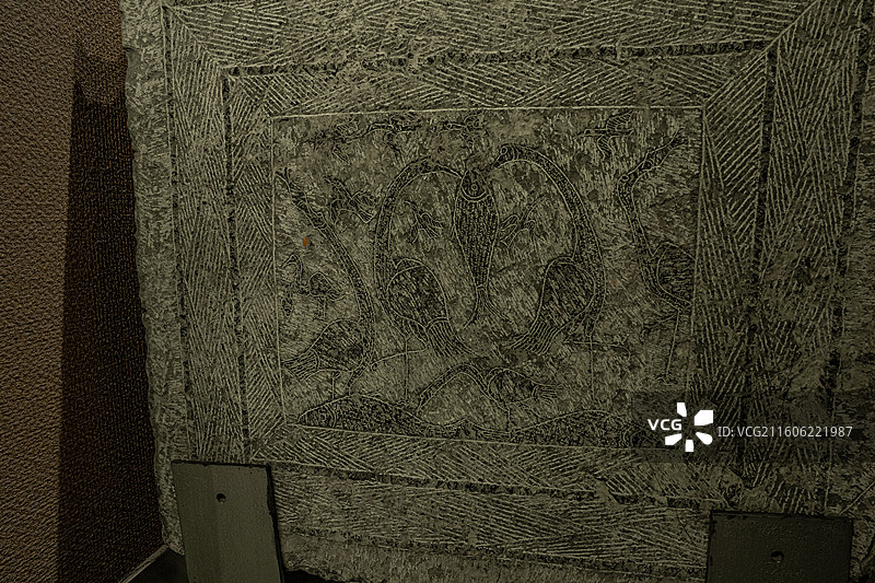 西汉宣帝至元帝时期 石椁画像石 邹城市郭里镇卧虎山M2 出土 邹城博物馆图片素材