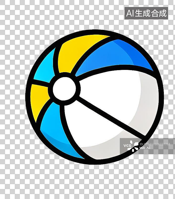【AI数字艺术】免扣海滩排球元素图片素材