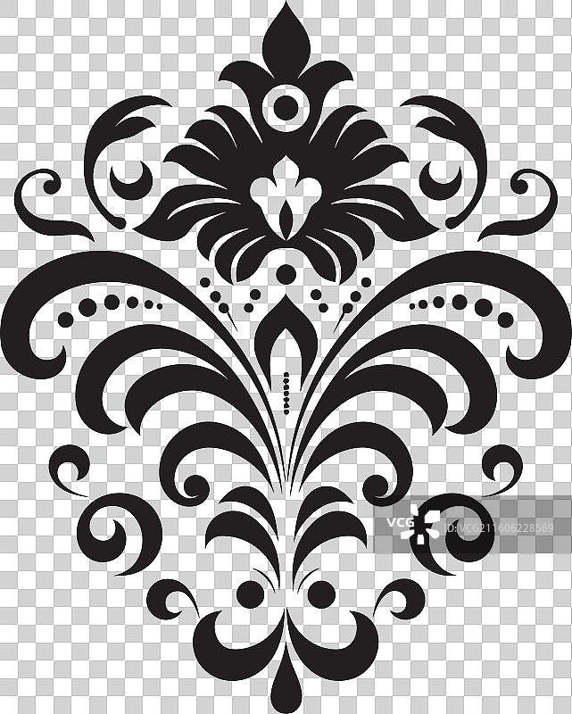 别致的黑色装饰标志图标，优雅图片素材