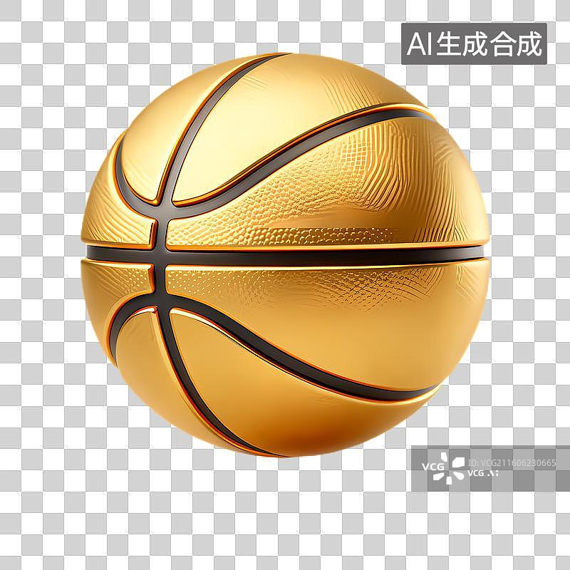 【AI数字艺术】金色篮球展示运动风采图片素材