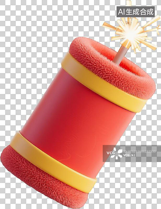 【AI数字艺术】3D鞭炮元素图片素材