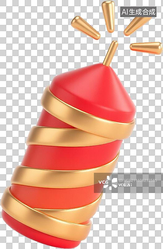 【AI数字艺术】3D鞭炮元素图片素材