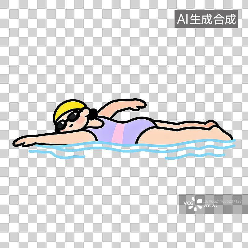 【AI数字艺术】游泳-体育运动项目图片素材