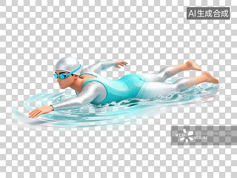 【AI数字艺术】游泳-体育运动项目图片素材