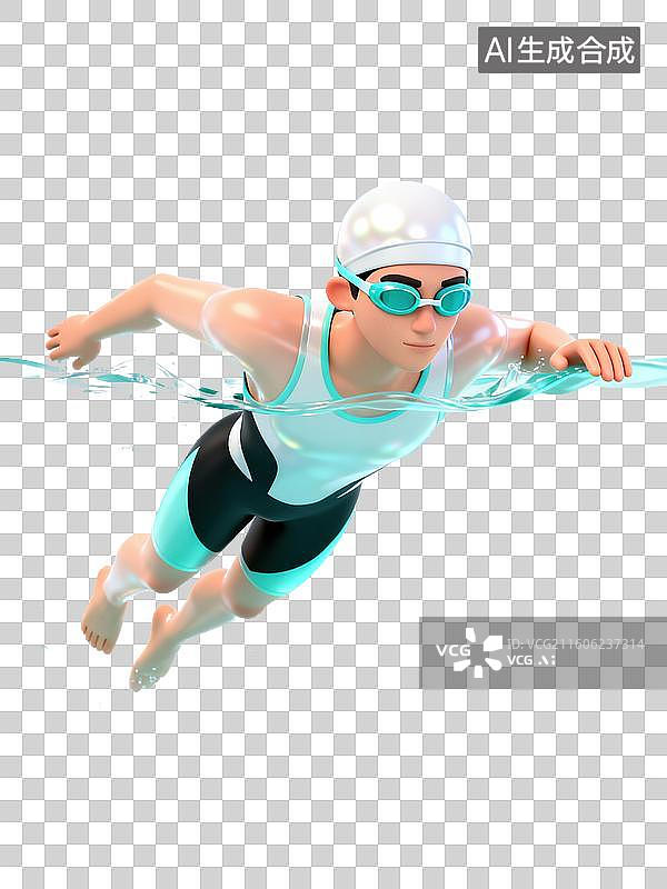 【AI数字艺术】游泳-体育运动项目图片素材