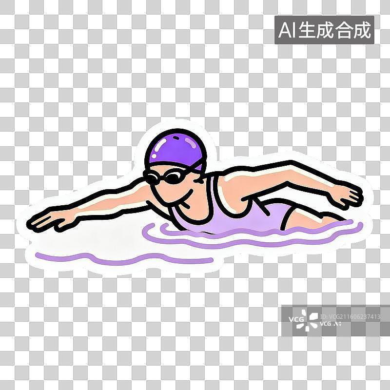 【AI数字艺术】游泳-体育运动项目图片素材