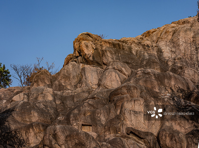连云港旅游 孔望山 摩崖造像 全国重点文物图片素材