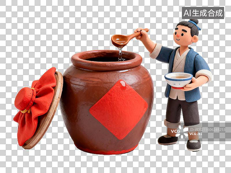 【AI数字艺术】倒雄黄酒的人偶图片素材