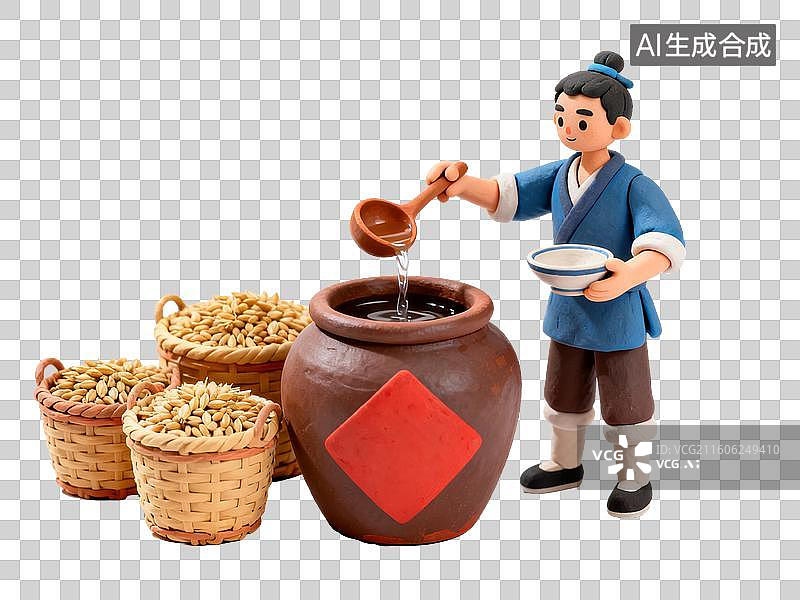 【AI数字艺术】粮食酿造的白酒图片素材