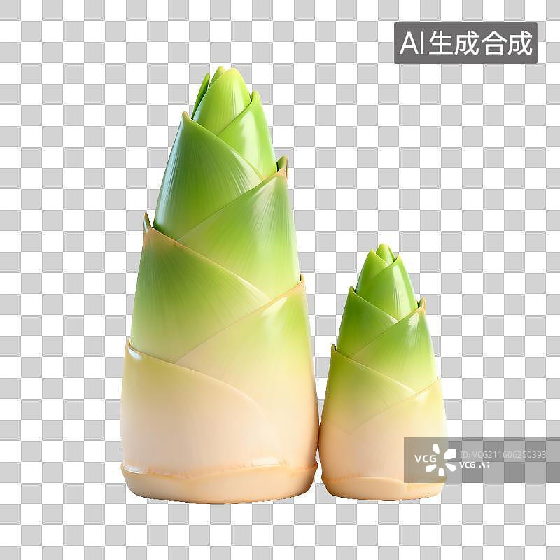 【AI数字艺术】二十四节气 两颗新鲜竹笋图片素材