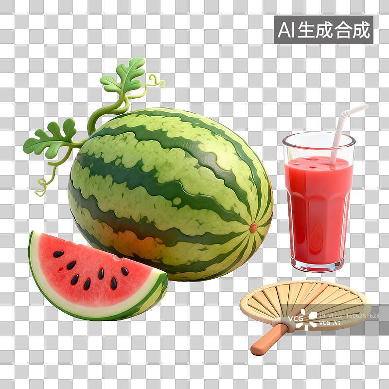 【AI数字艺术】夏日西瓜图片素材