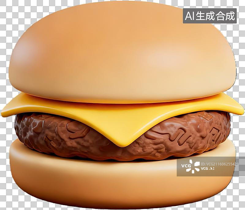 【AI数字艺术】卡通风格汉堡包特写图片素材