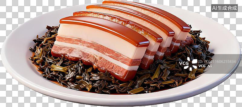 【AI数字艺术】五花肉配海带摆盘图片素材