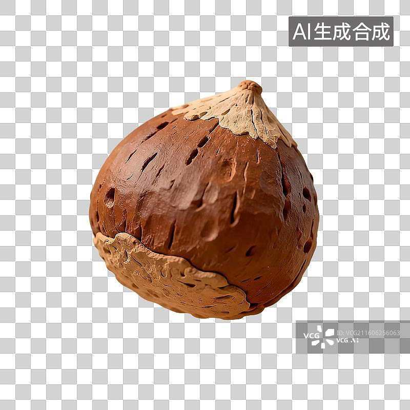 【AI数字艺术】手绘插画，粘土风，糖炒板栗，板栗，粗粮，免抠元素图片素材