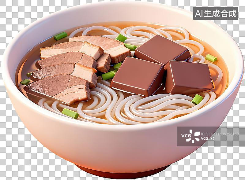 【AI数字艺术】一碗热气腾腾的面条图片素材