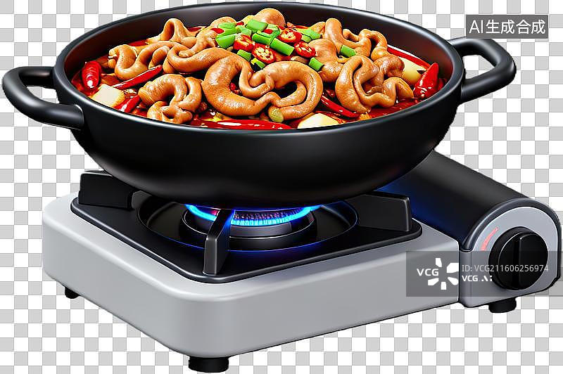 【AI数字艺术】火锅食材加热美食诱人图片素材