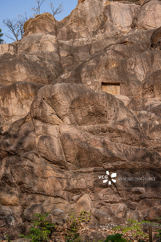 连云港旅游 孔望山 摩崖造像 全国重点文物图片素材