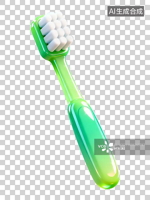 【AI数字艺术】3D渲染，牙刷，漱口，牙齿清洁免抠元素图片素材