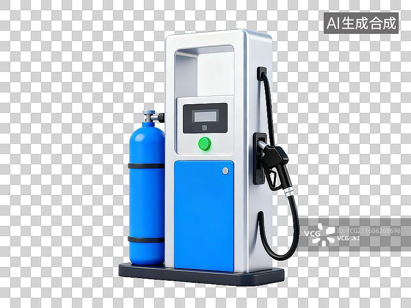 【AI数字艺术】蓝色气体加注机设备图片素材