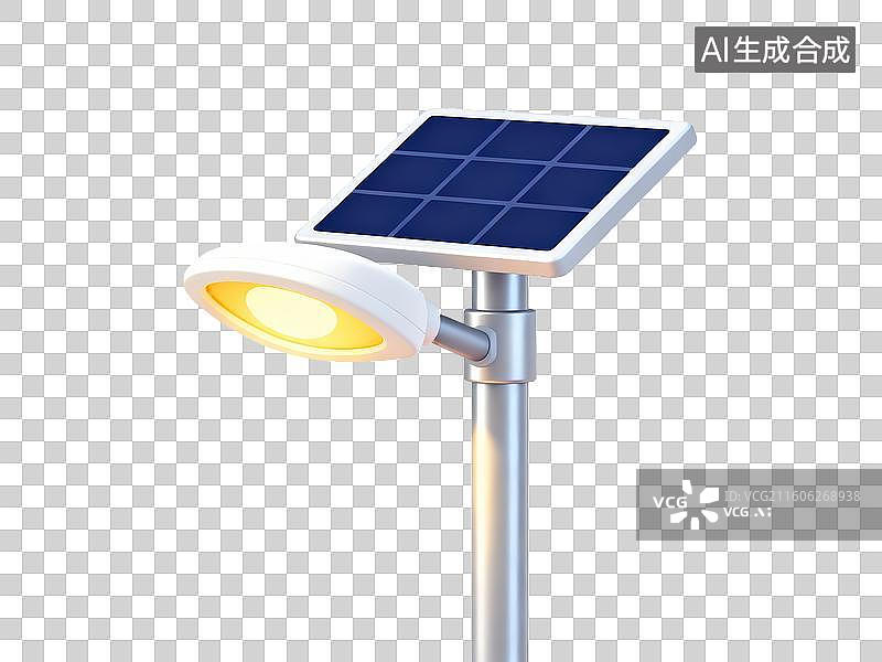 【AI数字艺术】太阳能路灯图片素材