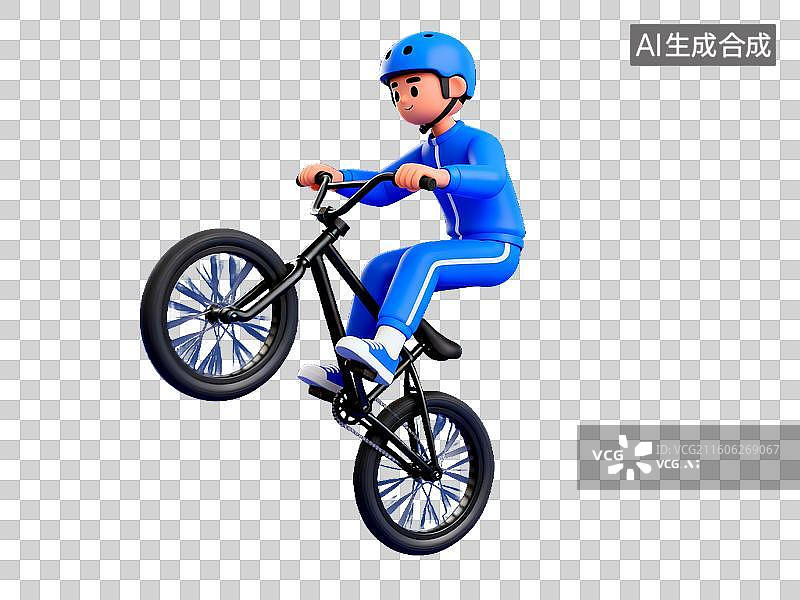 【AI数字艺术】骑自行车的人物图片素材