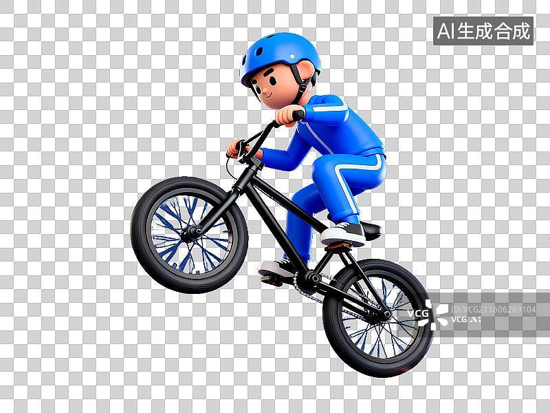 【AI数字艺术】骑自行车的人物图片素材