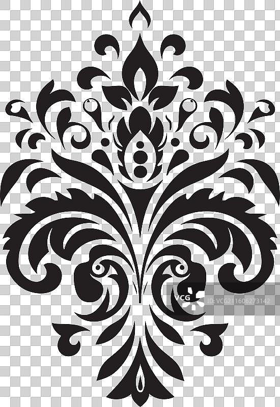 精细的精致黑色装饰标志图片素材