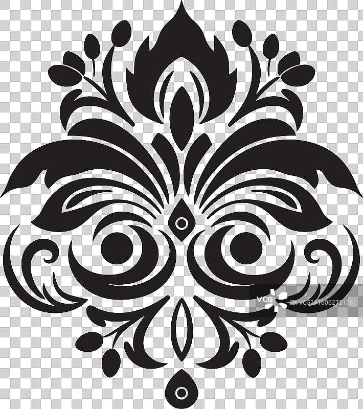 优雅简约的黑色标志设计，精致图片素材