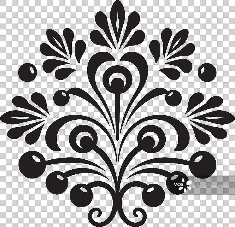 精致典雅的黑色装饰元素图片素材