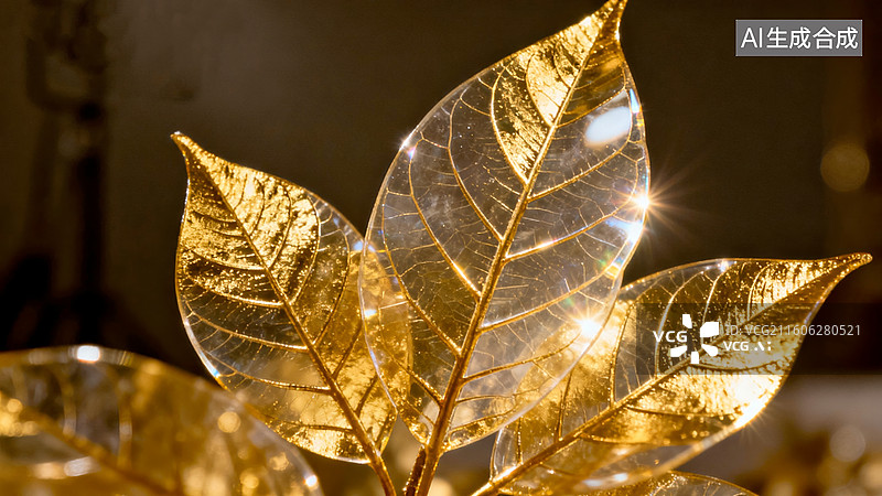 【AI数字艺术】金叶奢华感艺术装饰场景图片素材
