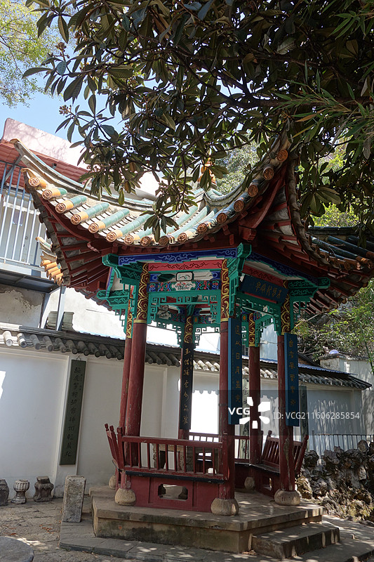 云南省昆明市city walk：昆明小梅园巷朱德旧居纪念馆图片素材