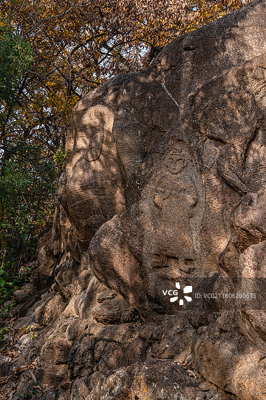 连云港旅游 孔望山 摩崖造像 全国重点文物图片素材