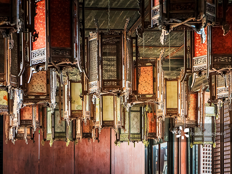 东阳卢宅古建筑内景图片素材